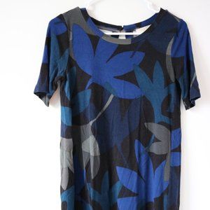 Loft Soft Black and Blue Dress!